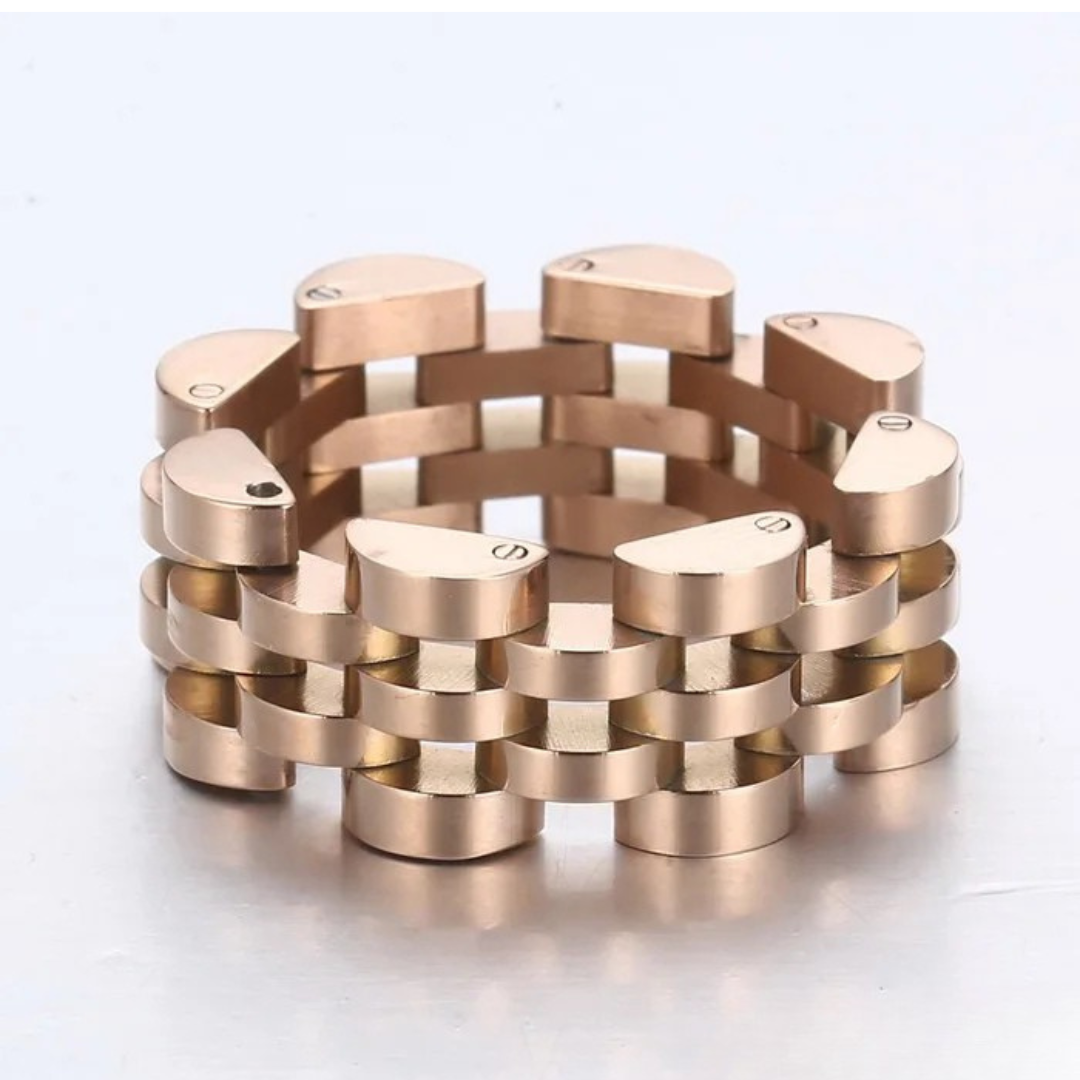 GearLink Band Ring - Rose Gold / 6 - Jewelry