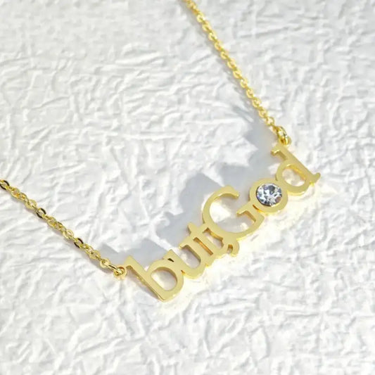 ’but God’ Custom Name Necklace - Jewelry