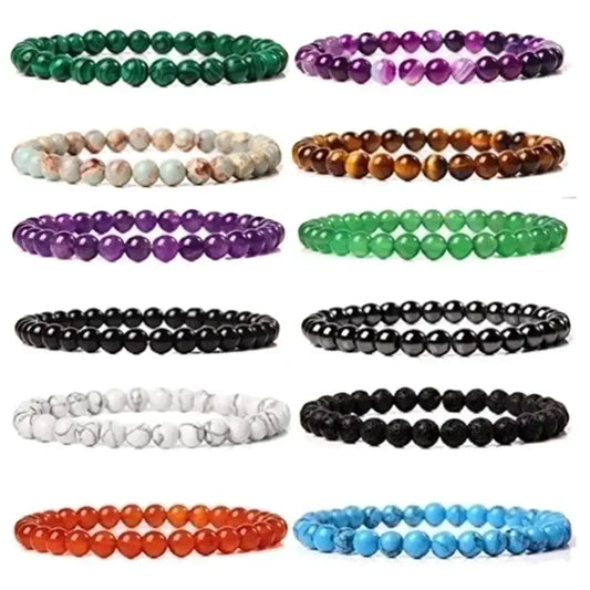 God’s Creation: Genuine Natural Stone Bead Bracelet - Jewelry