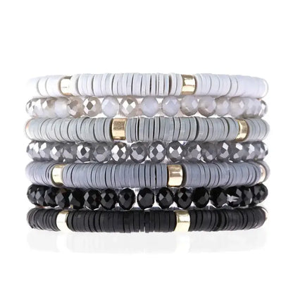 Golden Crumble Stack Bracelets - Gray - Jewelry