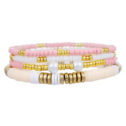 Golden Crumble Stack Bracelets - Shortbread - Jewelry