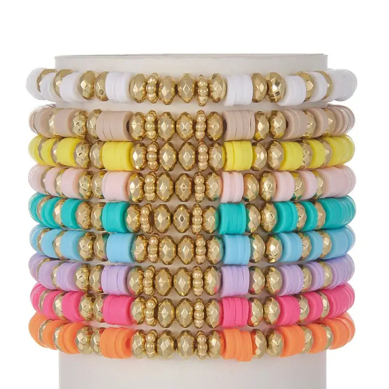 Golden Crumble Stack Bracelets - Sweet Tart - Jewelry