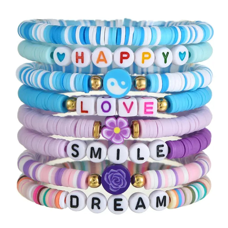 Golden Heart Glow Bracelets - Dreamy Bloom Stack - Jewelry