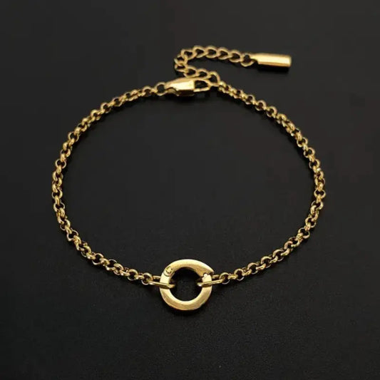 Haven Links Classic Bracelet Circle 18K Gold Plated Jewelry