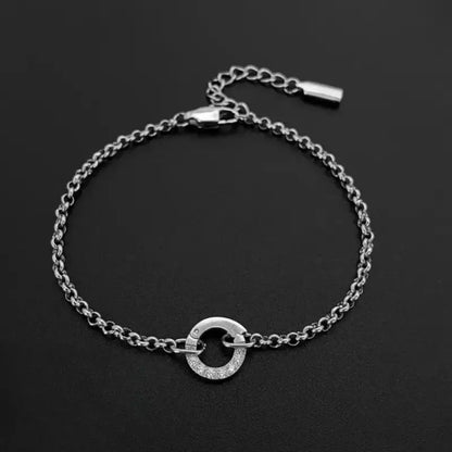 Haven Links Classic Bracelet Circle CZ Silver Jewelry