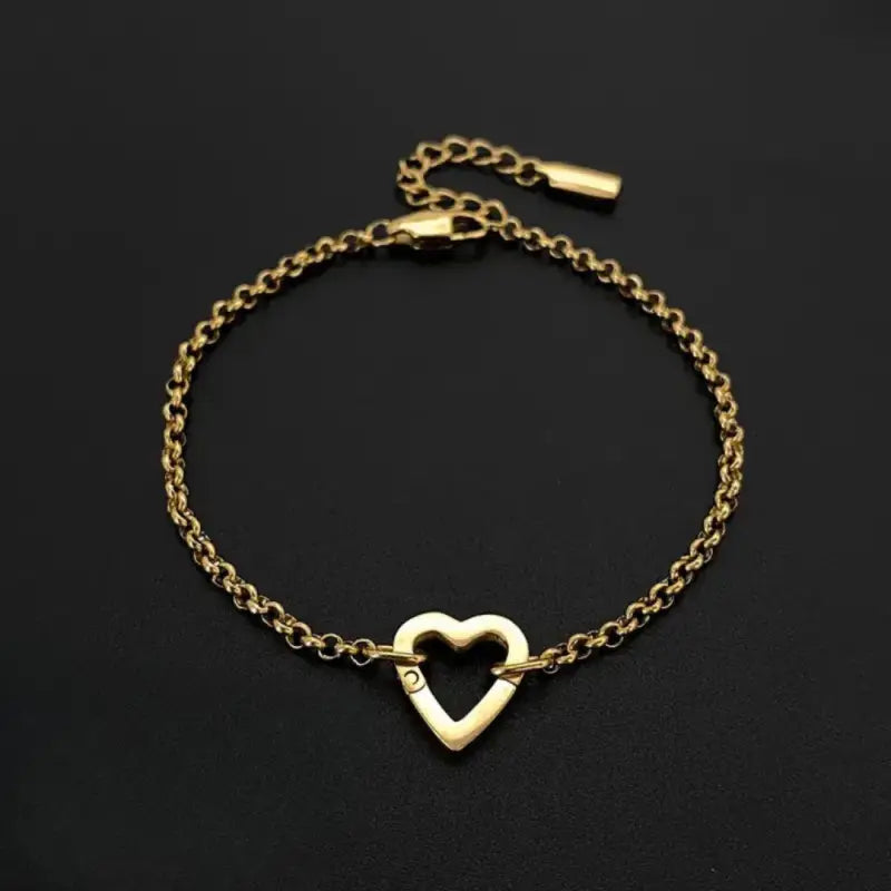 Haven Links Classic Bracelet Heart 18K Gold Plated Jewelry