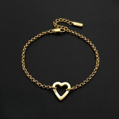 Haven Links Classic Bracelet Heart 18K Gold Plated Jewelry