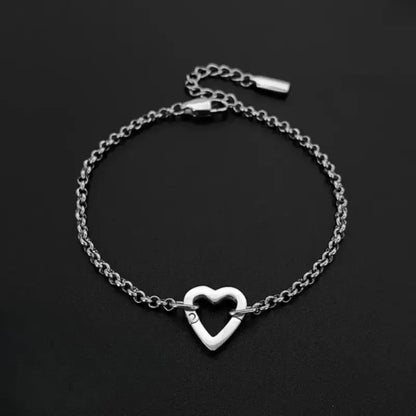 Haven Links Classic Bracelet Heart Silver Jewelry