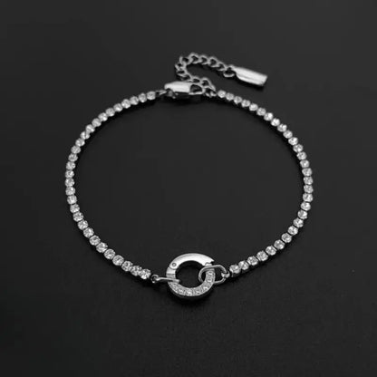Haven Links Tennis Bracelet Cubic CZ Silver Jewelry