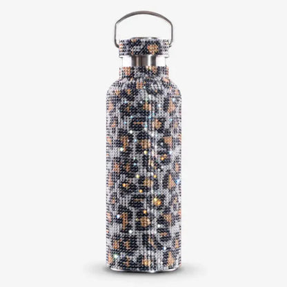 Diamond Bling Tumbler - Gold Leopard - Gold Leopard Print - Tumbler