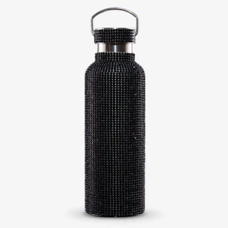 Diamond Bling Steel Tumbler - Shiny Black