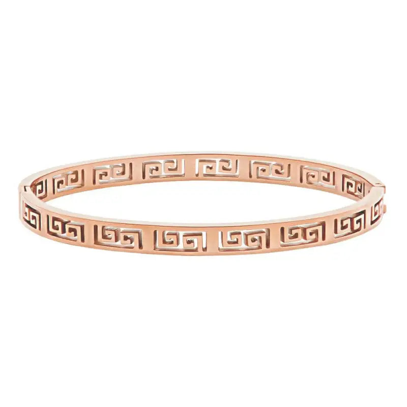 Infinity Heritage Hoops Bangle - Rose Gold