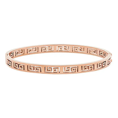 Infinity Heritage Hoops Bangle - Rose Gold