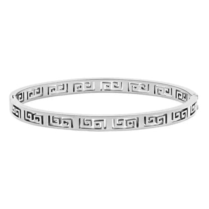 Infinity Heritage Hoops Bangle - Silver