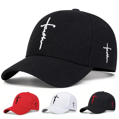 Fashion Faith Embroidery Baseball Cap Men Women Spring Summer Sun Hats Cotton Snapback Hat Unises Hip Hop Trucker Caps