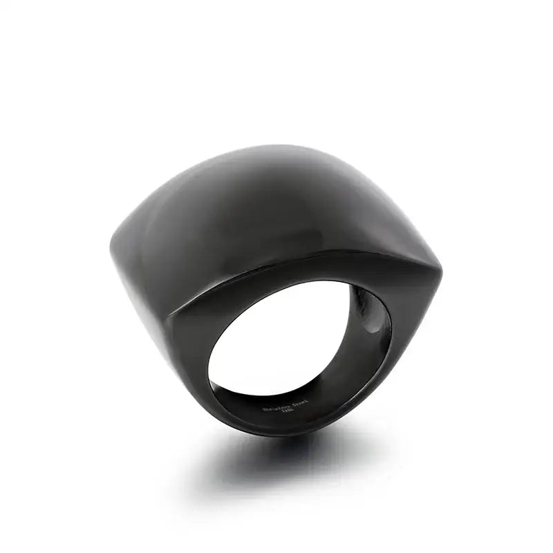 KALEN Stainless Steel Square Big Ring Thick Hip Hop Rock Signet Rings for Women Party Jewelry Bijoux Femme Gift