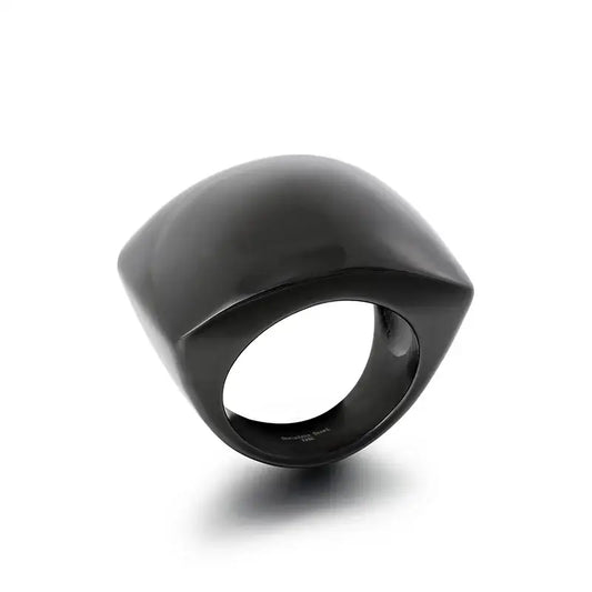 KALEN Stainless Steel Square Big Ring Thick Hip Hop Rock Signet Rings for Women Party Jewelry Bijoux Femme Gift