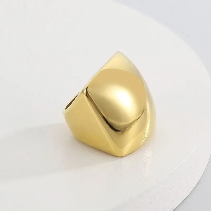 KALEN Stainless Steel Square Big Ring Thick Hip Hop Rock Signet Rings for Women Party Jewelry Bijoux Femme Gift