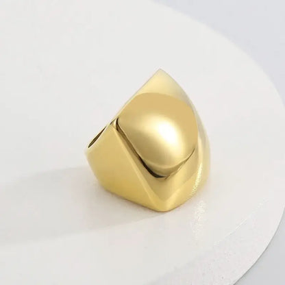 KALEN Stainless Steel Square Big Ring Thick Hip Hop Rock Signet Rings for Women Party Jewelry Bijoux Femme Gift