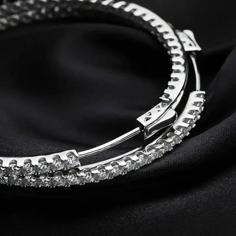 The Trinity Hoops – Moissanite Edition