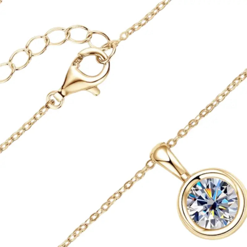 Leah Moissanite Pendant Necklace - Jewelry