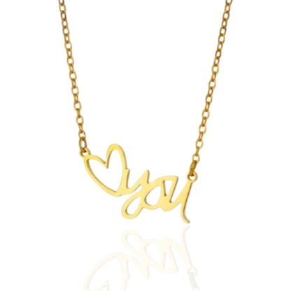 Love You - I Corinthians 13:13 - 18k Gold Plated - Jewelry