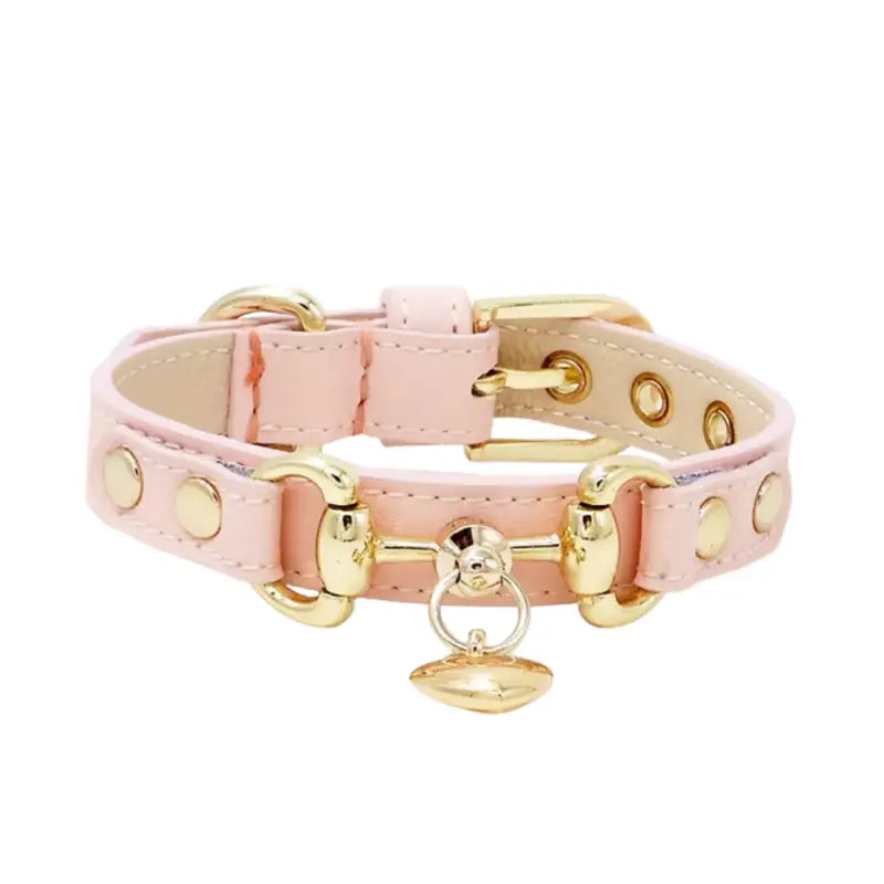 Charmed Luxe Pet Collar - Pink Heart / XS - 0.5in x 8.3in - 10.25in - Pet Accessory