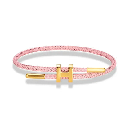 Luxury Multicolor Charm Adjustable Bracelet Fashion No Fade Stainless Steel Wire Waterproof Rope for Men Women Couple