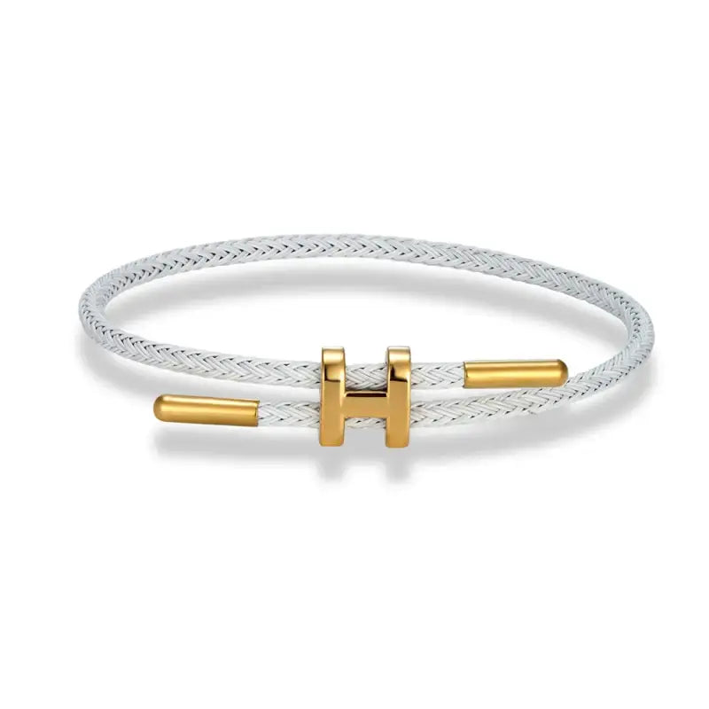 Luxury Multicolor Charm Adjustable Bracelet Fashion No Fade Stainless Steel Wire Waterproof Rope for Men Women Couple