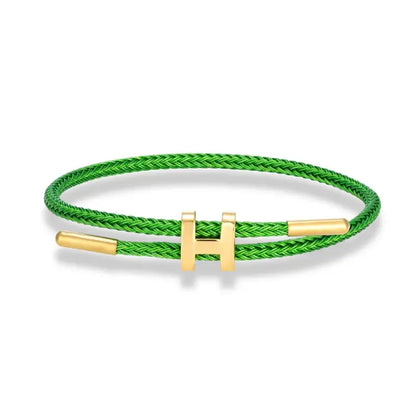 Luxury Multicolor Charm Adjustable Bracelet Fashion No Fade Stainless Steel Wire Waterproof Rope for Men Women Couple
