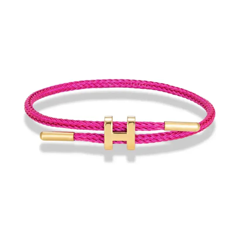Luxury Multicolor Charm Adjustable Bracelet Fashion No Fade Stainless Steel Wire Waterproof Rope for Men Women Couple