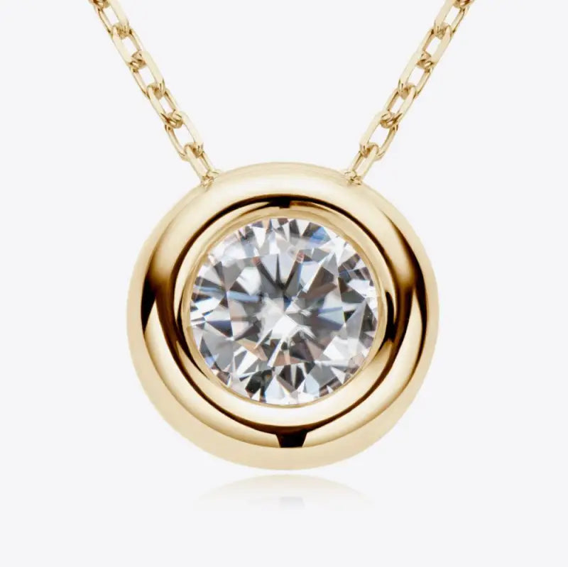 Mabel Moissanite Pendant Necklace - Gold - Jewelry