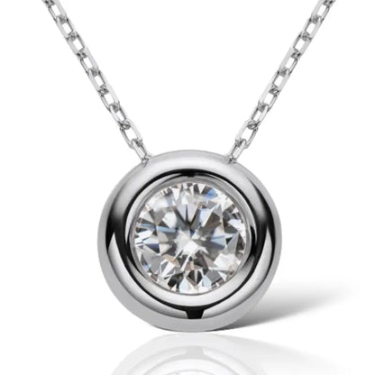 Mabel Moissanite Pendant Necklace - Silver - Jewelry