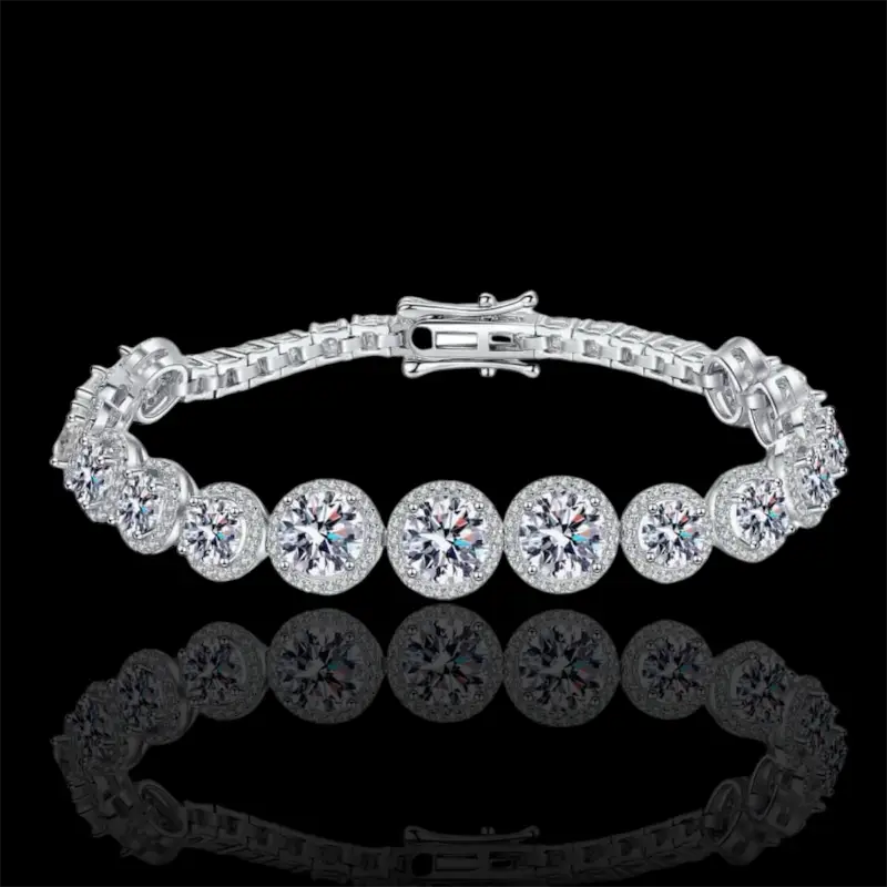 Mary Moissanite Bracelet - Silver - Jewelry