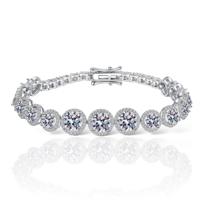 Mary Moissanite Bracelet - Silver - Jewelry