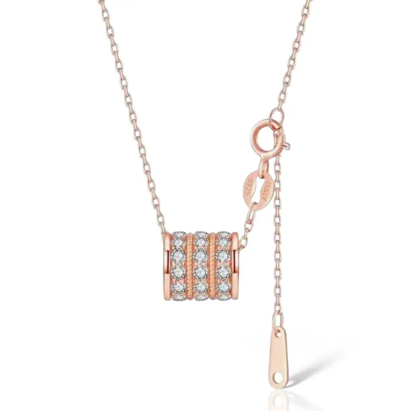 Maude Moissanite Necklace - Rose Gold - Jewelry