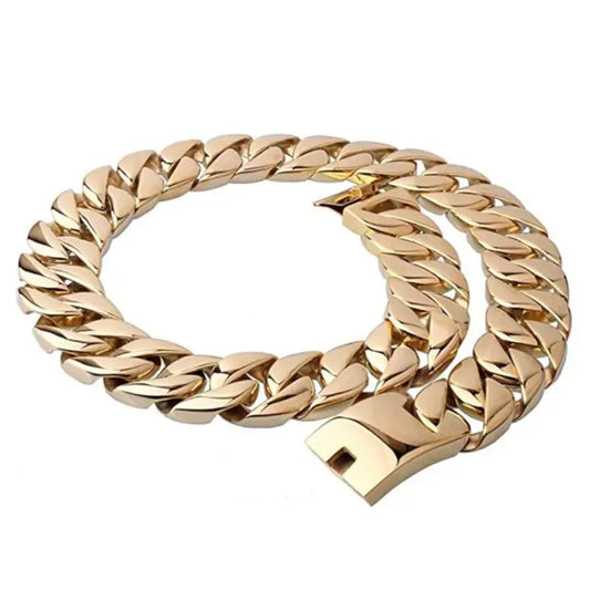 Luxe Cuban Chain Link Necklace | 18k Gold Stainless Steel 31mm - 14in - Personalized Jewelry