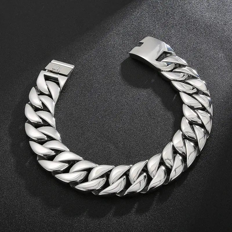 Kalen 20mm/31mm Punk Men’s Women’s Stainless Steel Necklace Curb Cuban Chain Choker Jewelry 40/42/72mm Length