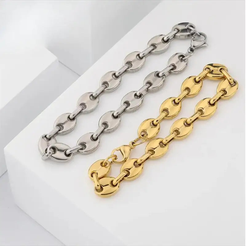 Men’s Golden Luxe Oval Link Bracelet - 8mm - Jewelry