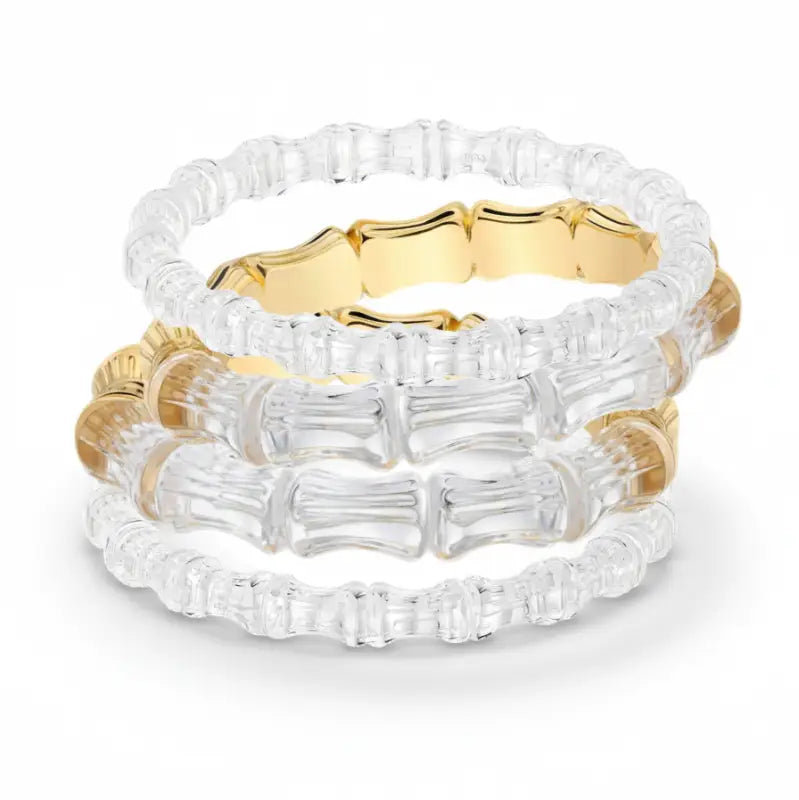 Mini Lucite Luxe Bamboo Bangles - Jewelry