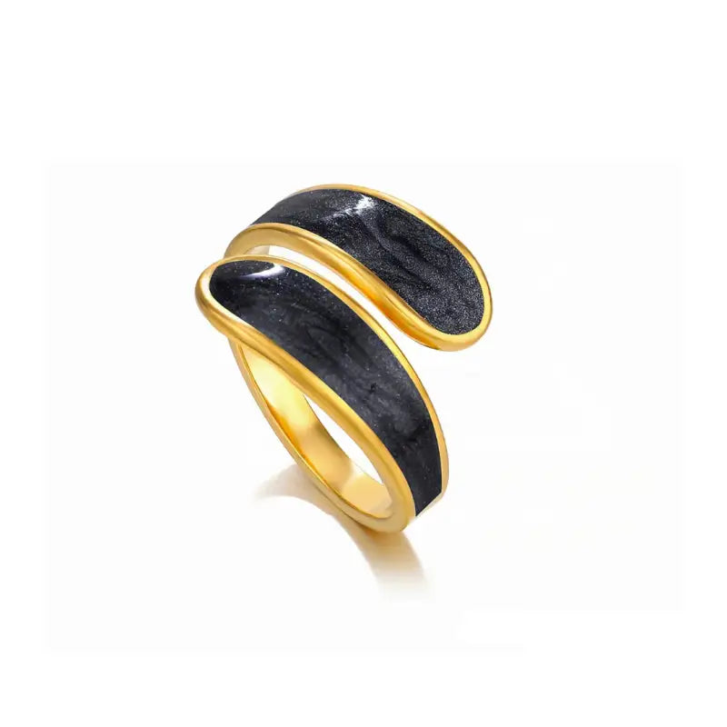 Minimalist Marble-Style Enamel Rings – Elegance Redefined - Doce - Jewelry