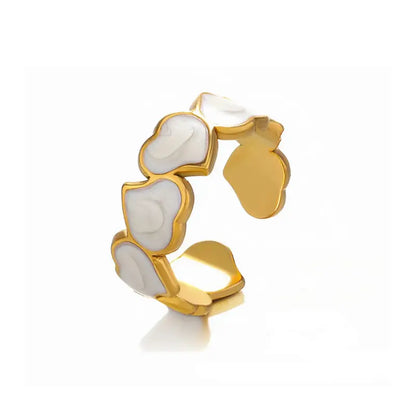 Minimalist Marble-Style Enamel Rings – Elegance Redefined - Jewelry