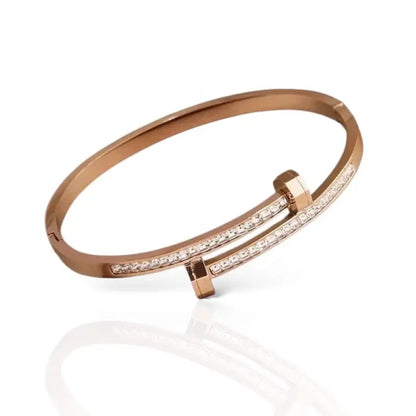 Modern Grace Nail Bangle - Rose Gold - Jewelry