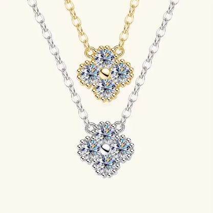 Moissanite Clover Pendant Necklace Jewelry