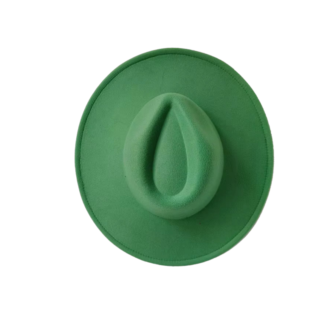 Multi-Color Women’s Fedora Hat - Kelly Green