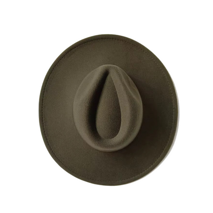 Multi-Color Women’s Fedora Hat - Olive Green