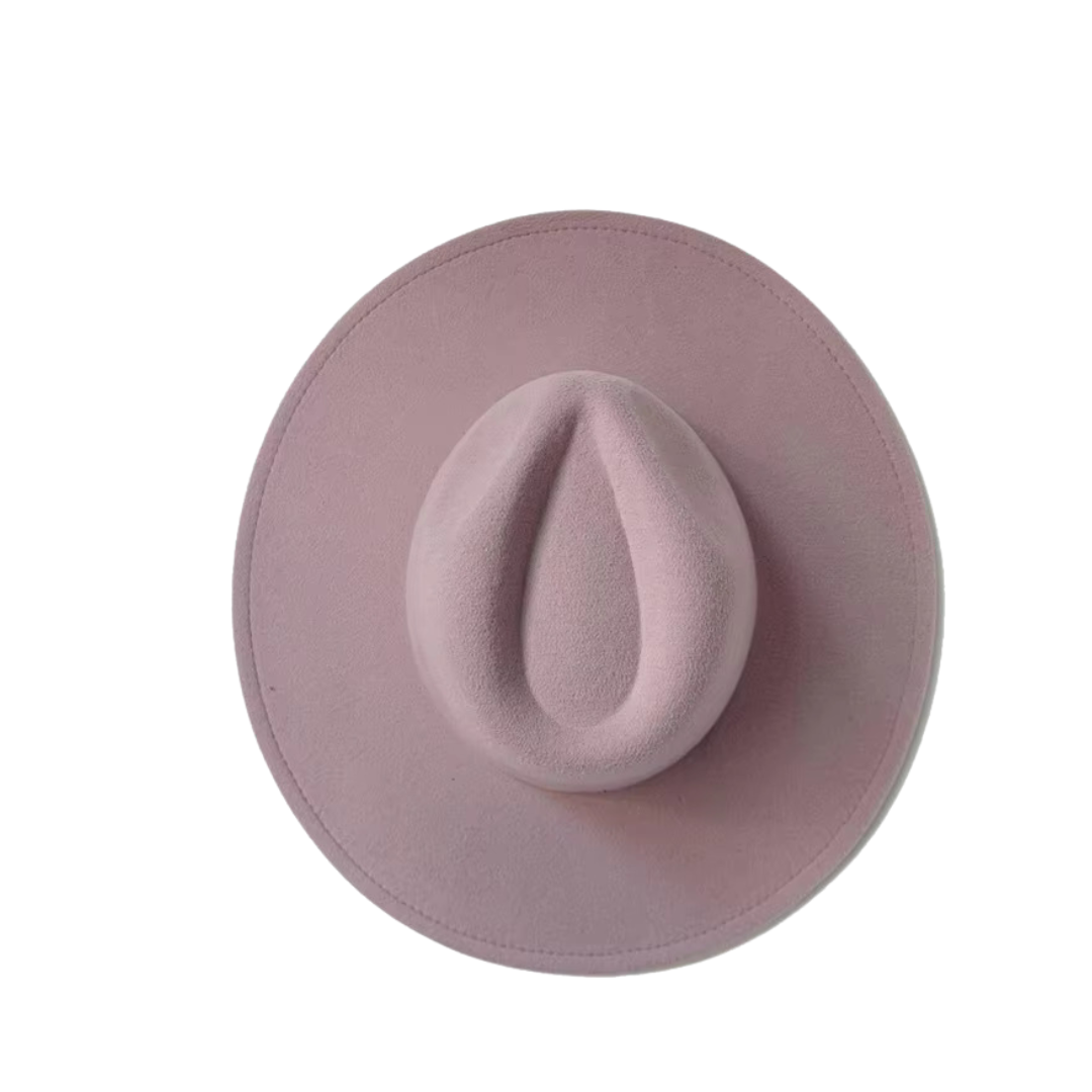 Multi-Color Women’s Fedora Hat - Pale Pink