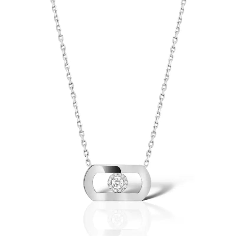 Mustard Seed Slider Necklace - White Gold - Jewelry