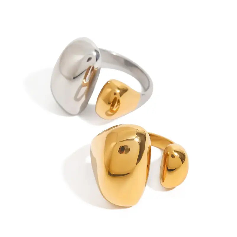 Oval Chunky Ring - Silver - Jewelry