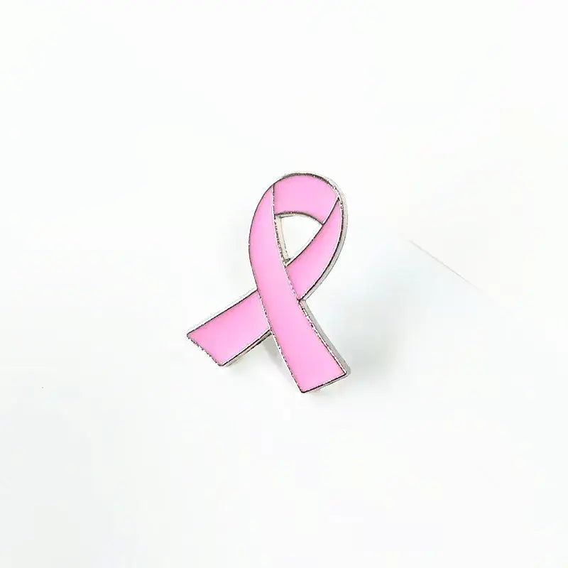 PBR261(1) Pink Ribbon Breast Cancer Enamel Brooch Pin Red Green Yellow Purple White Blue Black Orange Grey Awareness